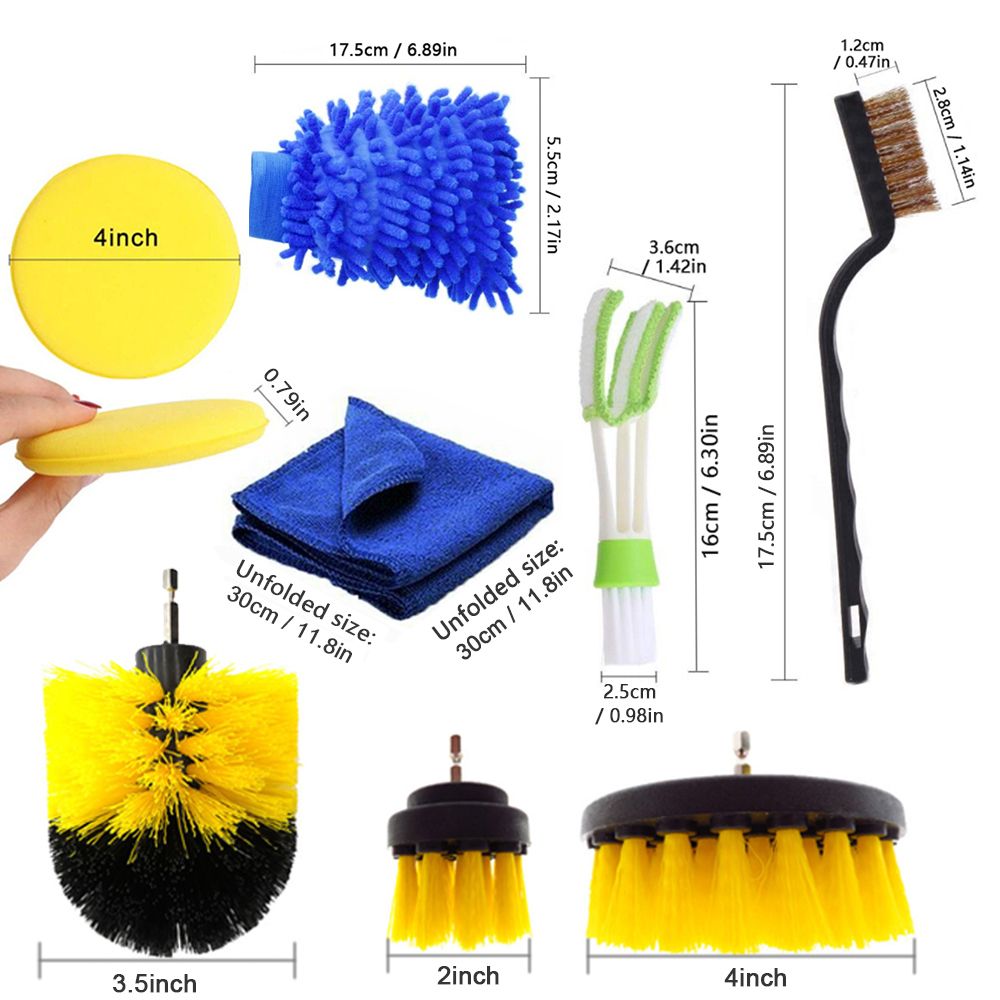 26 PCS Drill Brush Attachments Car Detailing Brush Kit