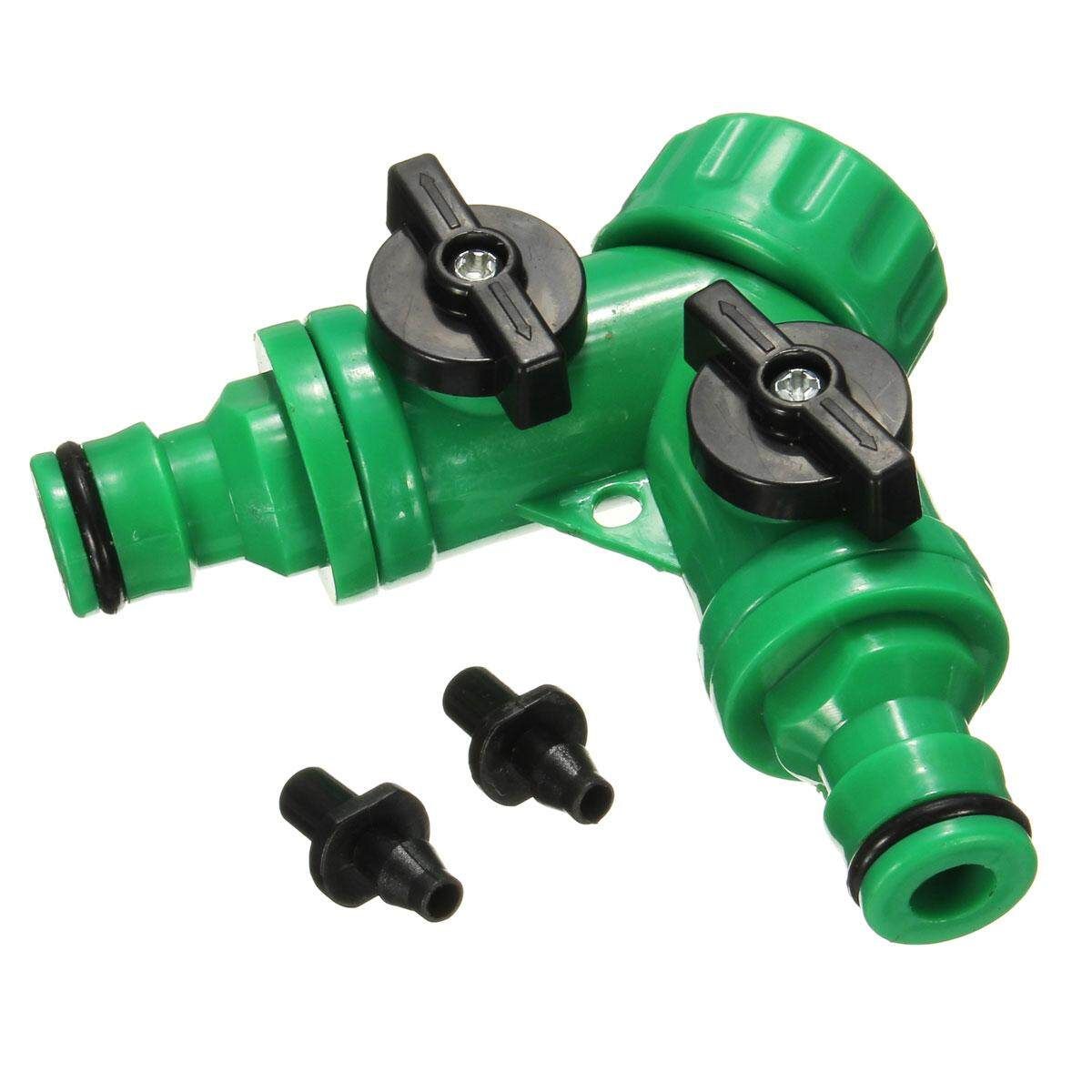 3/4'' BSP Thread Hose Pipe 2 Way Splitter Quick Connector Y Adaptor Garden Tap