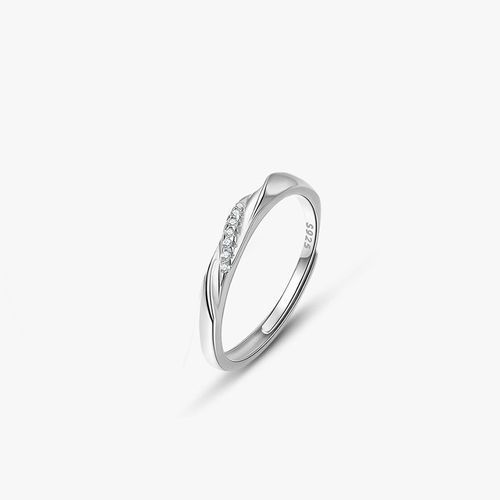 Couple S925 Silver Ring Jewelry Engagement Marriage Open Adjustable Ring