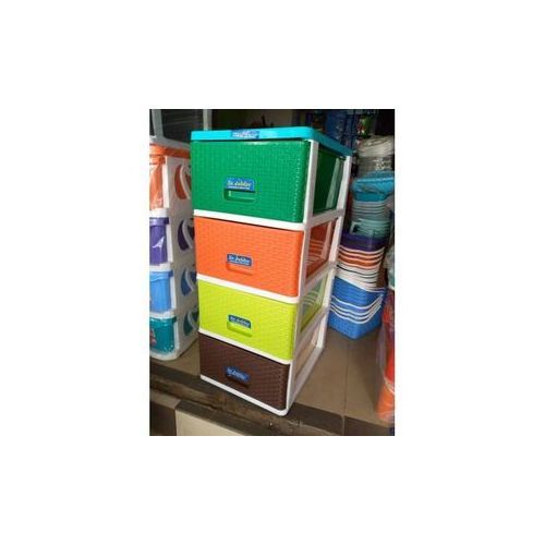 4 Layers Children Plastic Drawer Wardrobe Cabinet