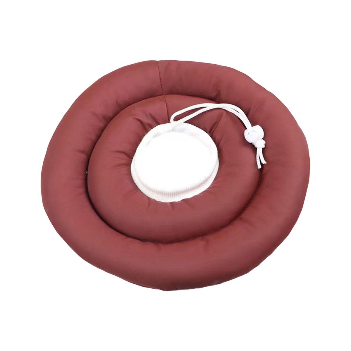 Pet Collar 2 Layer Cat Neck Cone Wine Red
