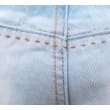 Loosethread Crazy Stone Wash Denim Bumshort - Blue