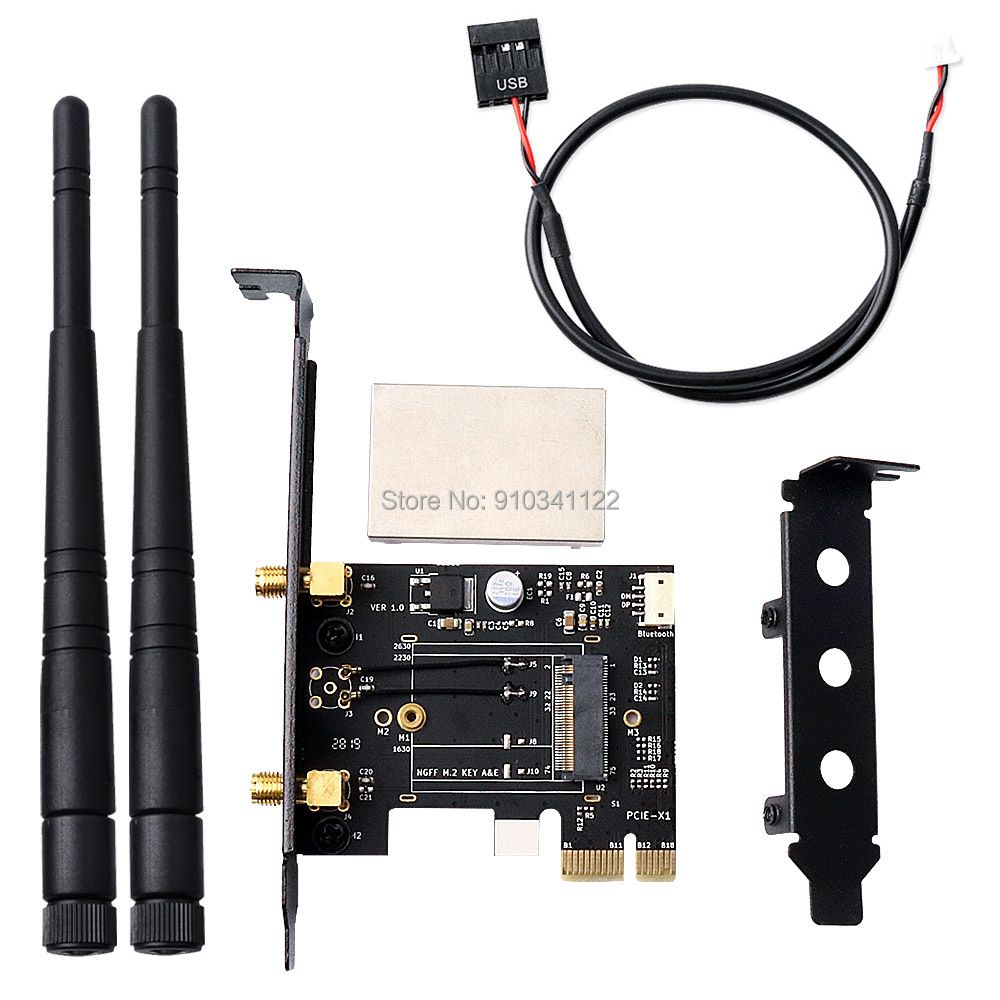 M.2 NGFF Wireless Card To PCI-e 1X Desktop WIFI WLAN CARD