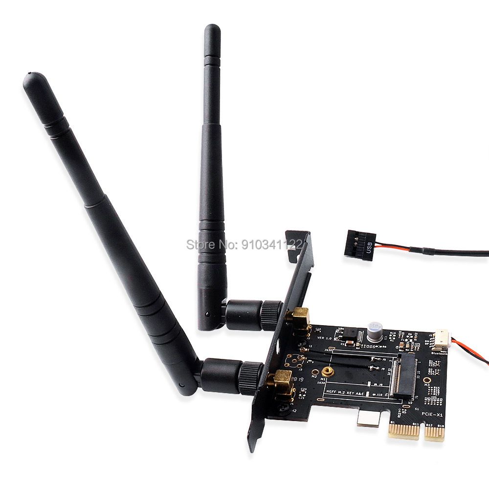 M.2 NGFF Wireless Card To PCI-e 1X Desktop WIFI WLAN CARD