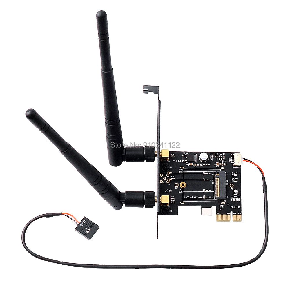 M.2 NGFF Wireless Card To PCI-e 1X Desktop WIFI WLAN CARD