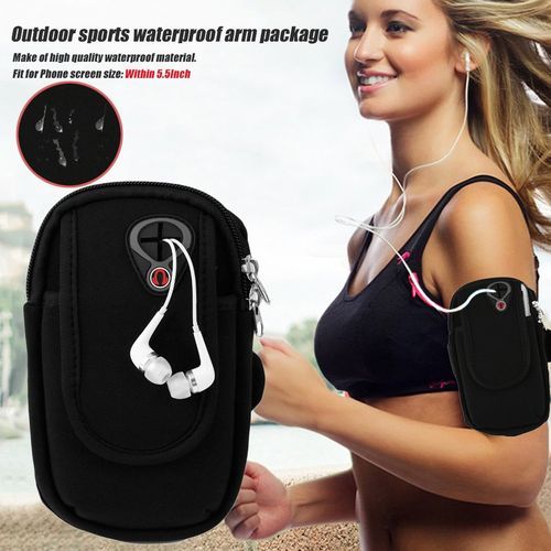 Waterproof Sport Arm Band Holder Pouch Case Earphone Hole For 5.5