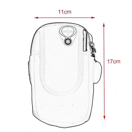 Waterproof Sport Arm Band Holder Pouch Case Earphone Hole For 5.5" Cellphone -0