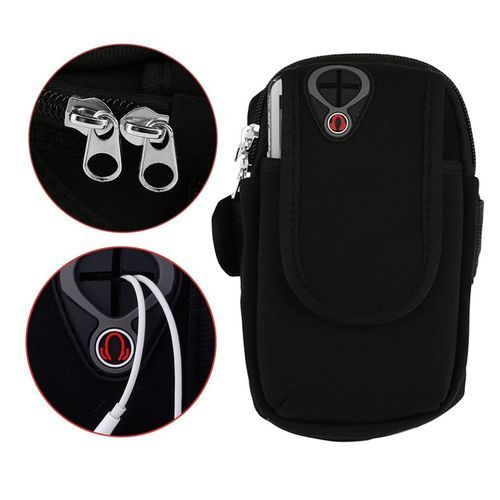 Waterproof Sport Arm Band Holder Pouch Case Earphone Hole For 5.5" Cellphone -0