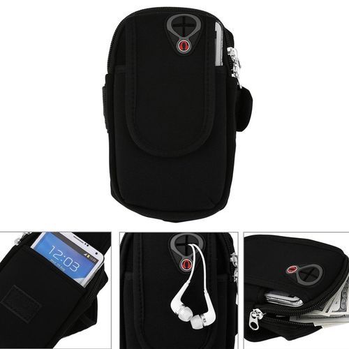 Waterproof Sport Arm Band Holder Pouch Case Earphone Hole For 5.5" Cellphone -0