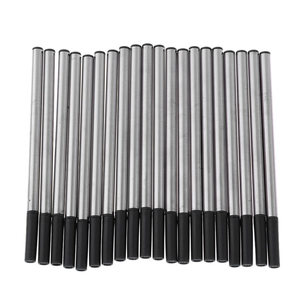 20x Metal Fine Point - Pen Refill For Office School Writing Black