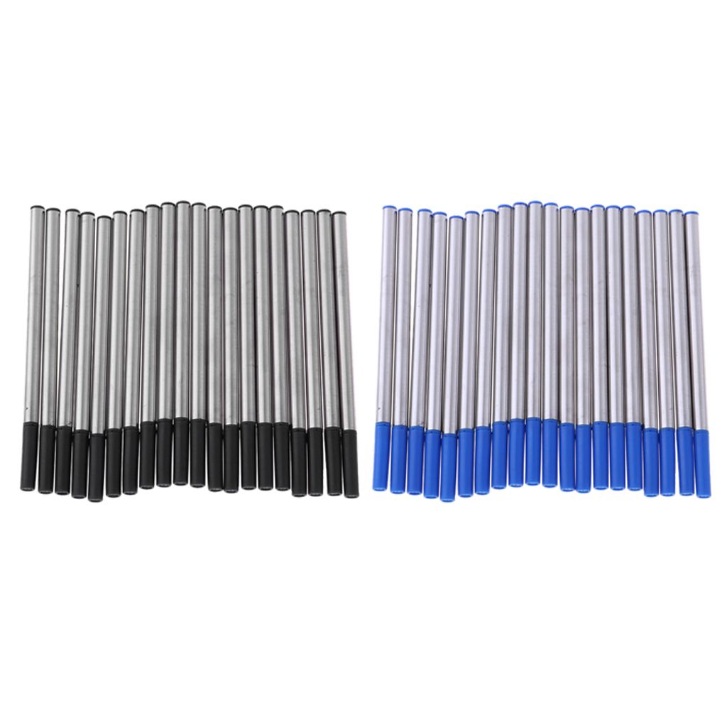20x Metal Fine Point - Pen Refill For Office School Writing Black