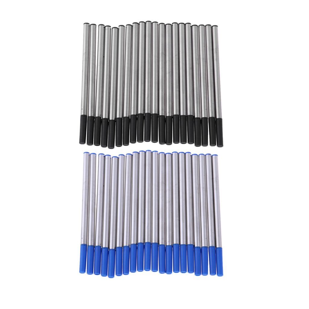 20x Metal Fine Point - Pen Refill For Office School Writing Black