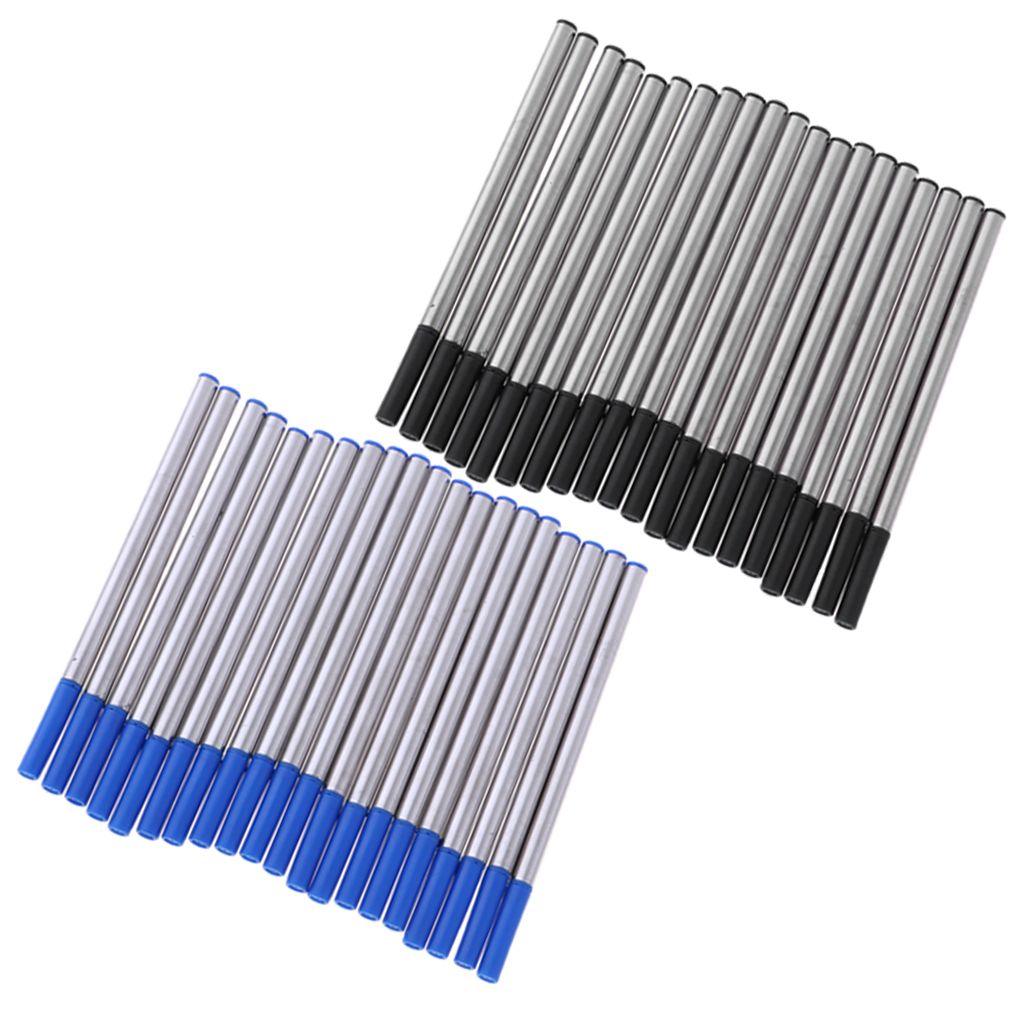 20x Metal Fine Point - Pen Refill For Office School Writing Black