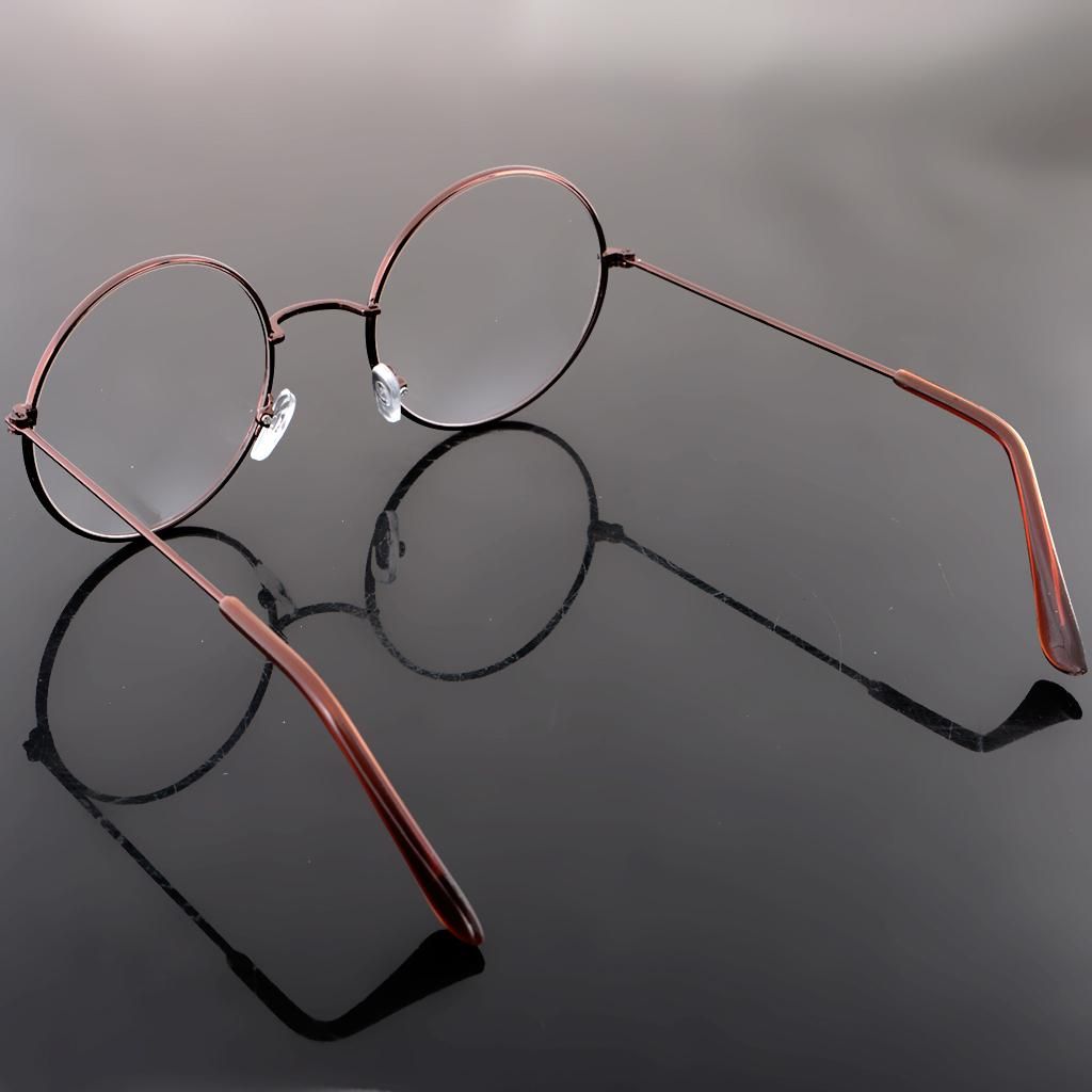 Fashion Vintage Round Circle Eyeglasses Frame Myopia Bronze