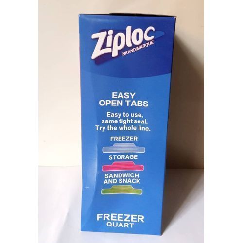54pcs Double Zipper Freezer Quart Bags