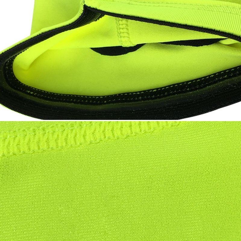 Football Anti-collision Leggings Outdoor Basketball Riding Mountaineering Ankle Protect Calf Socks Gear Protecter(Fluorescent Green Size: L)