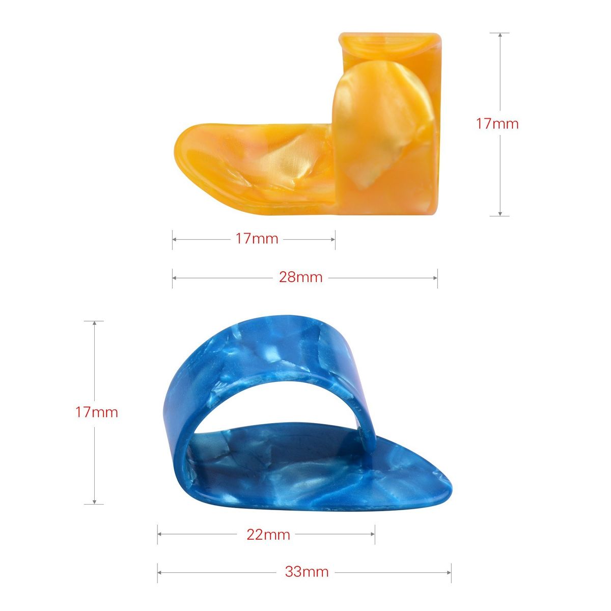 Guitar Thumb Finger Picks Set 5 Thumb Picks 5 Index Finger