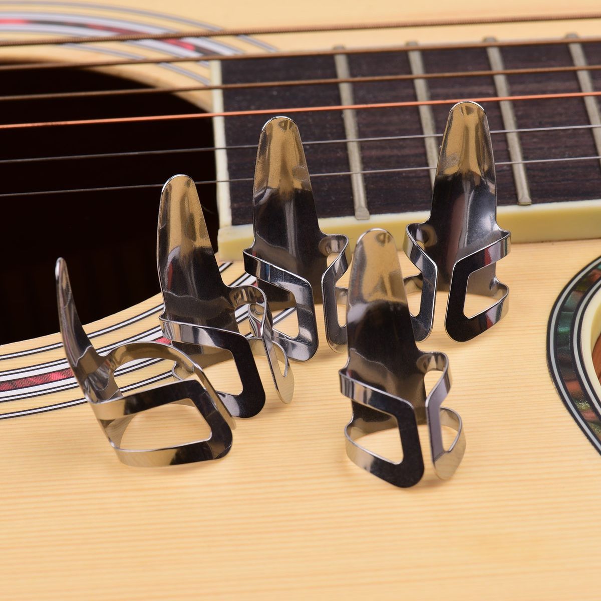 Guitar Thumb Finger Picks Set 5 Thumb Picks 5 Index Finger