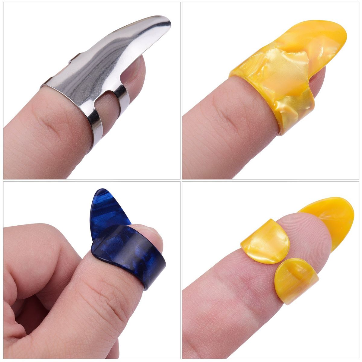Guitar Thumb Finger Picks Set 5 Thumb Picks 5 Index Finger