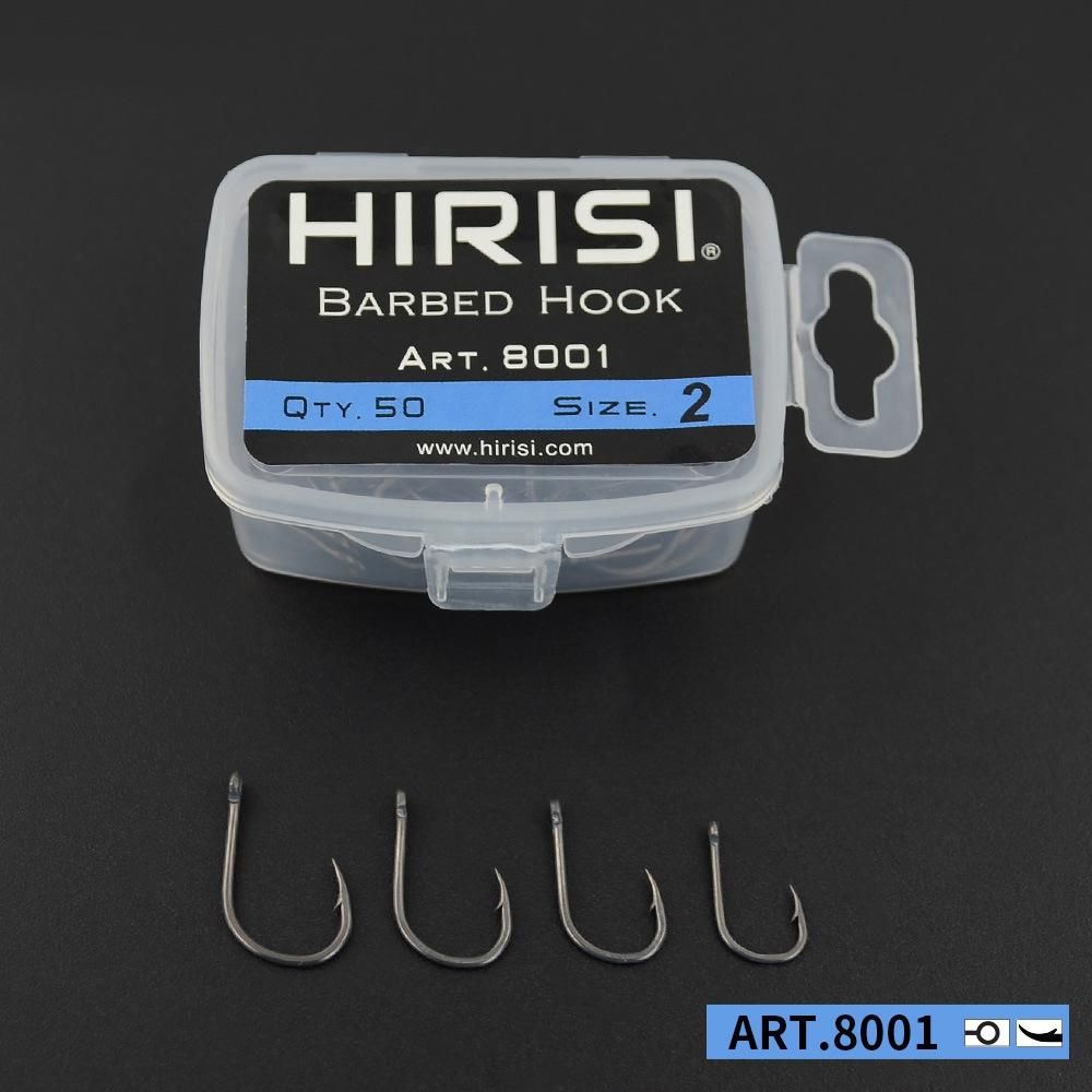 Fishing Hooks with Eye Design Made By Carbon Steel 8001