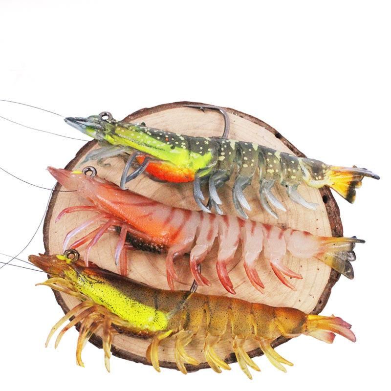 Glow-in-the-dark shrimp bait glow-in-the-dark snakehead bait with hook