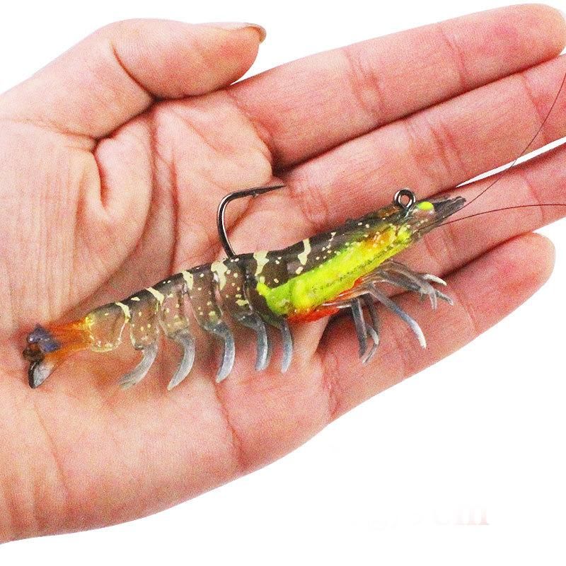 Glow-in-the-dark shrimp bait glow-in-the-dark snakehead bait with hook