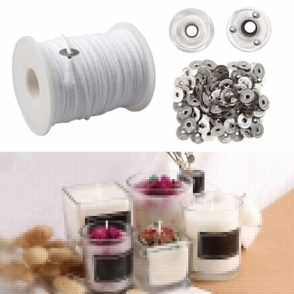 1 Set DIY Candles Craft Kit Paraffin Plastic With Cotton 18 Shares