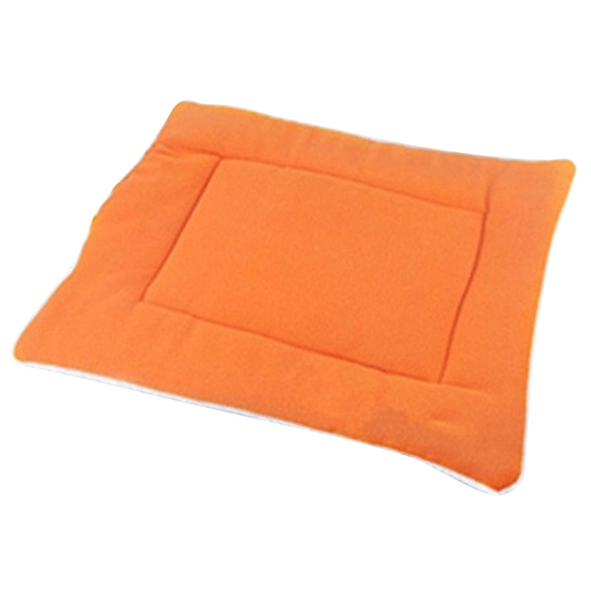 Pet Mat Soft Washable Square Shape Soft Pet Cushion-Orange