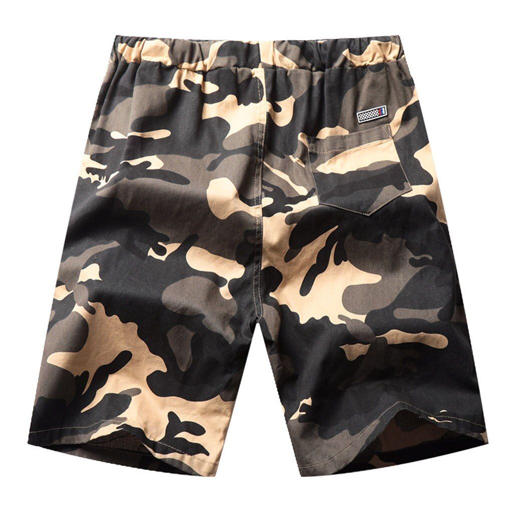 Mens Casual Shorts Knee Length  Summer Men's Camo Cargo Shorts Jogger Loose Short Pants