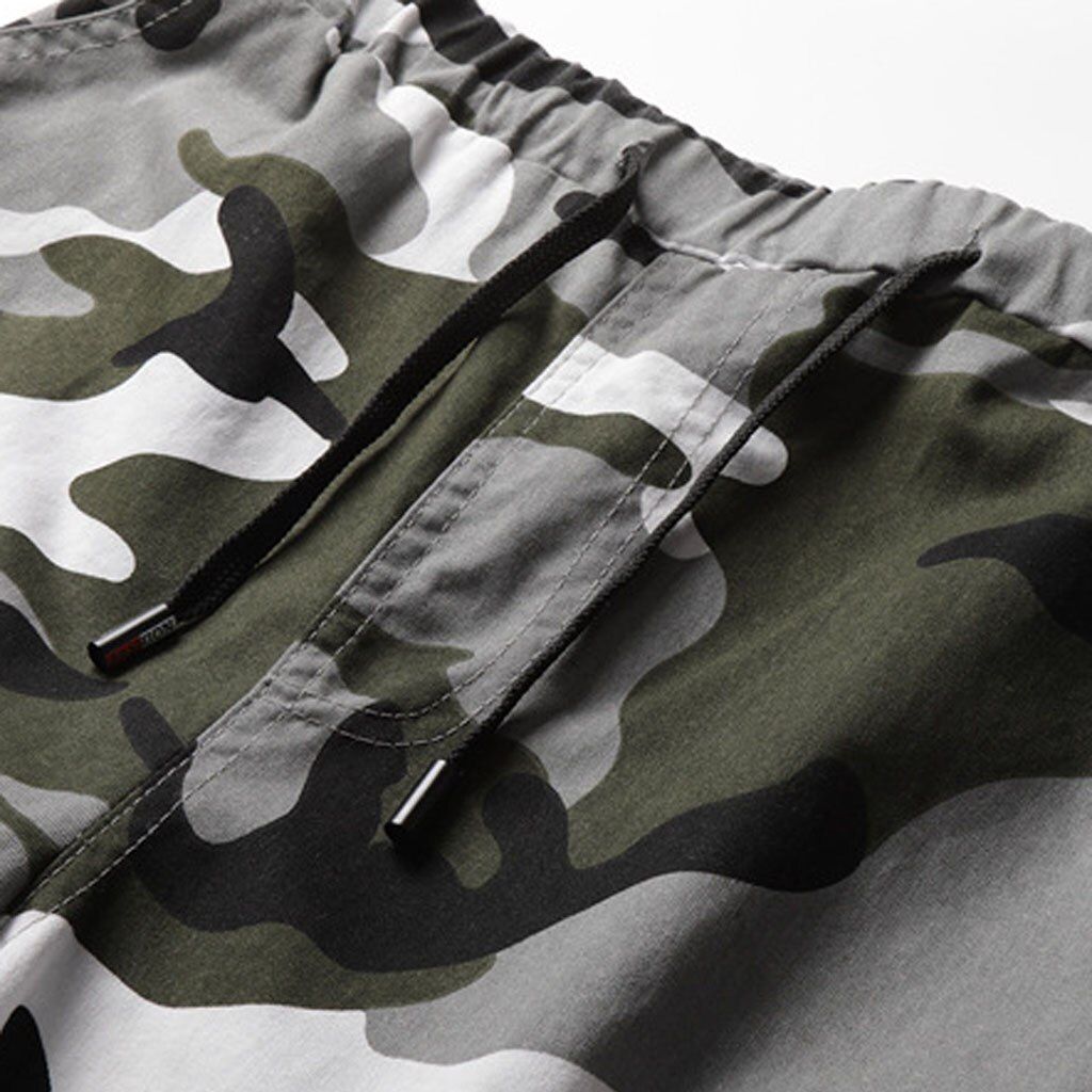 Mens Casual Shorts Knee Length  Summer Men's Camo Cargo Shorts Jogger Loose Short Pants