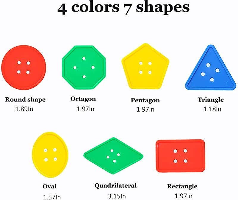 Large Size Educational Plastic Buttons For Arts/Crafts