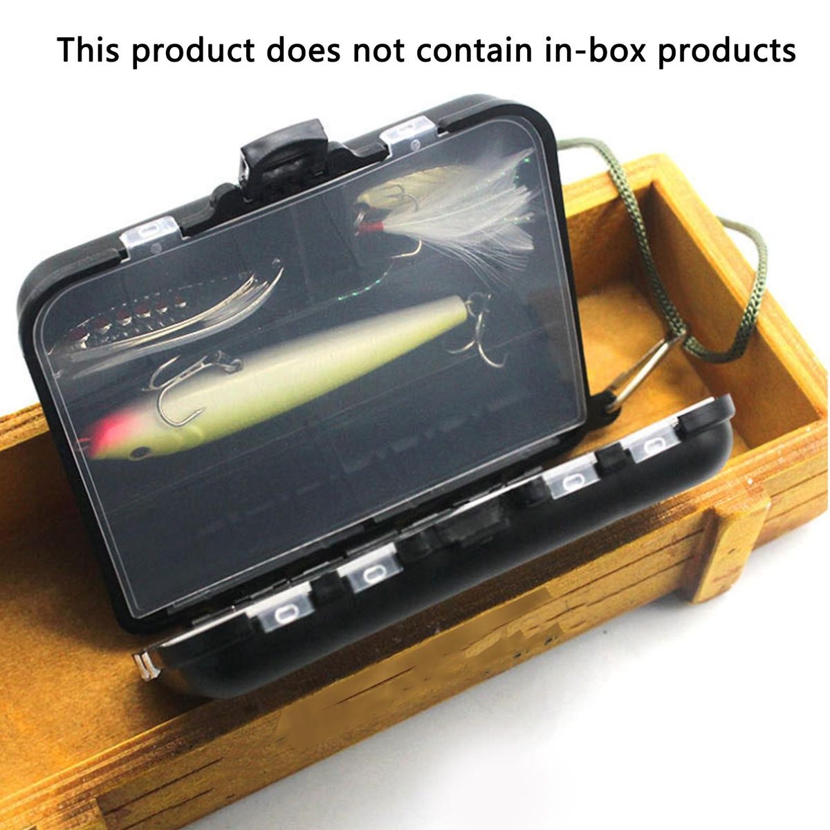 Fishing Storage Box Fishing Baits Hooks Accessories Organizer Case Black