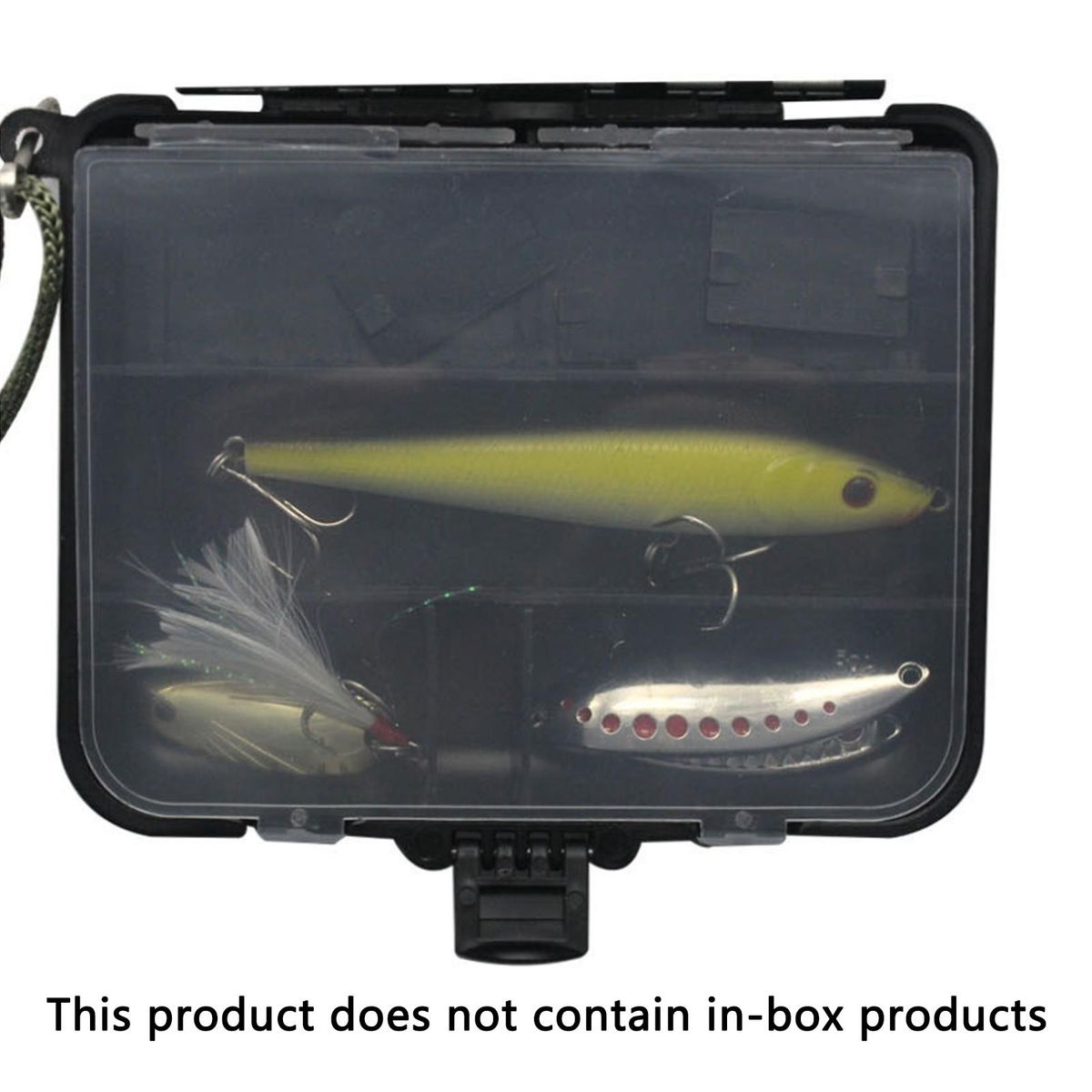 Fishing Storage Box Fishing Baits Hooks Accessories Organizer Case Black