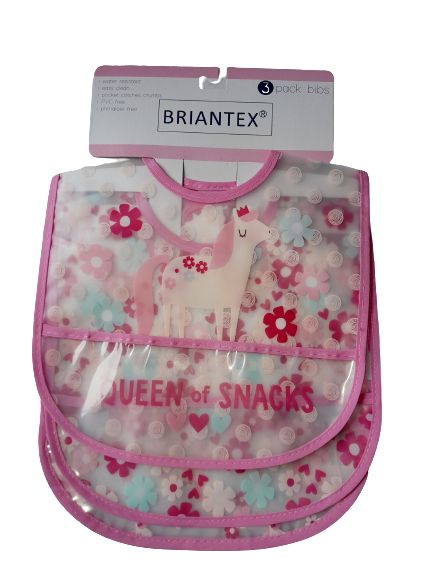 3pcs Waterproof Baby Feeding Bibs (4mths - 3yrs)