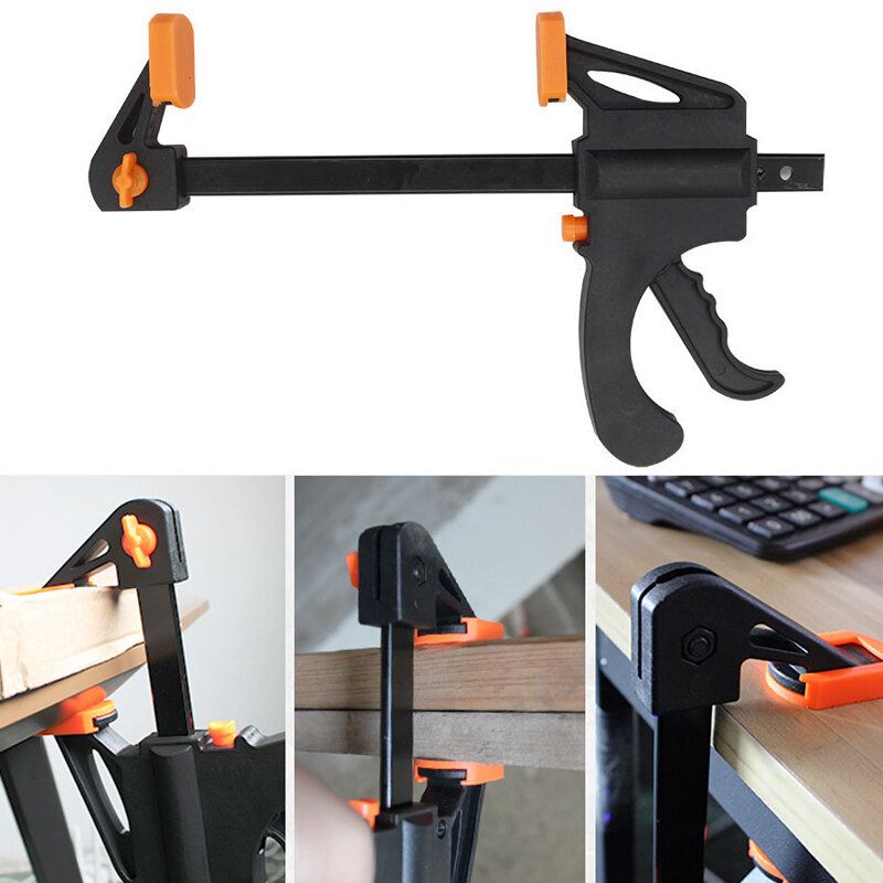 2pcs 4 Inch Woodworking F Clamp Quick Ratchet Release Speed