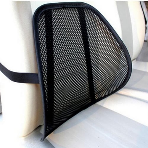 Car Seat And Office Chair Mesh Lumbar Back Support-black
