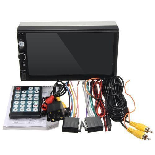 7 Inch Car Stereo Radio MP5 MP3 Player FM USB AUX Full HD Bluetooth Touch Screen Rear View Camera