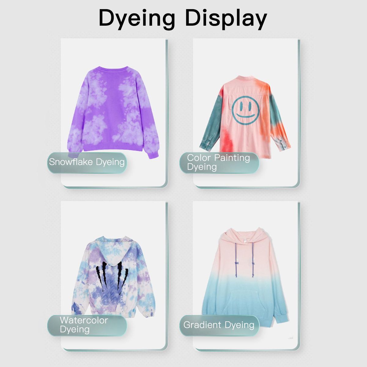 5 Colors DIY Tie Dye Kits Fabric Dye Set Fabric Paint 120ml/bottle with Rubber Bands Gloves Self-Sealing Bag Apron for Kids Adults