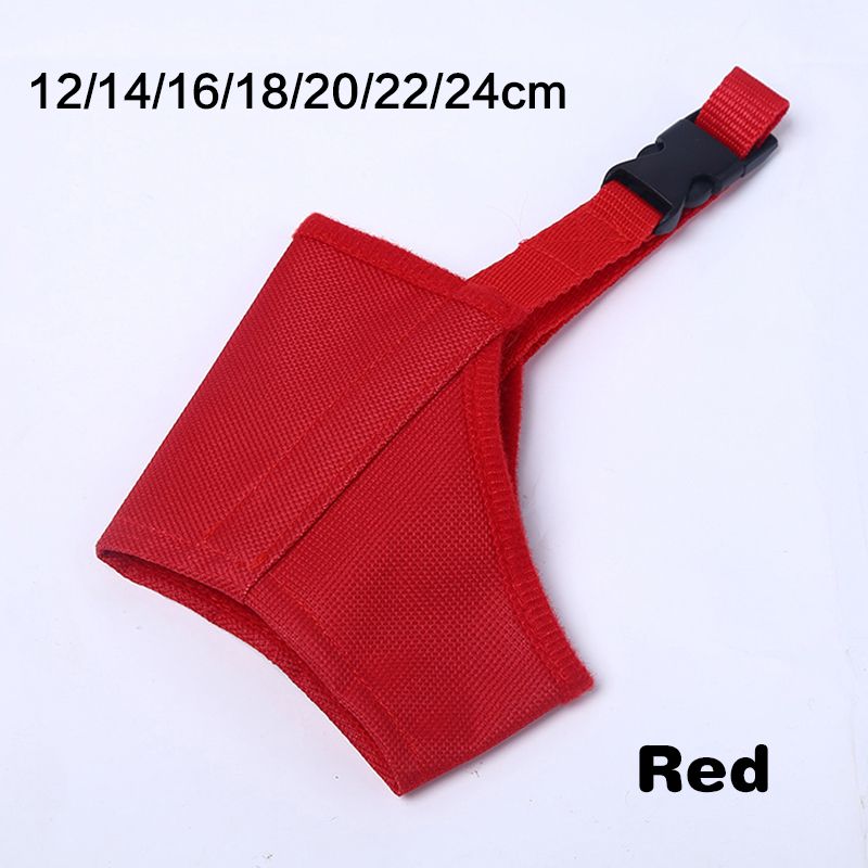Adjustable Pet Dog Mouth Cover Breathable Anti-Biting Puppy Pet Dog Mouth Guard Covers Safety Portable Pet Supplies-Red