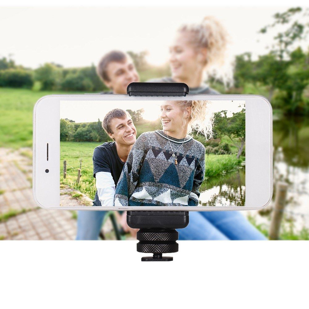 Adjustable Phone Holder Smartphone Clip + Cold Shoe Mount