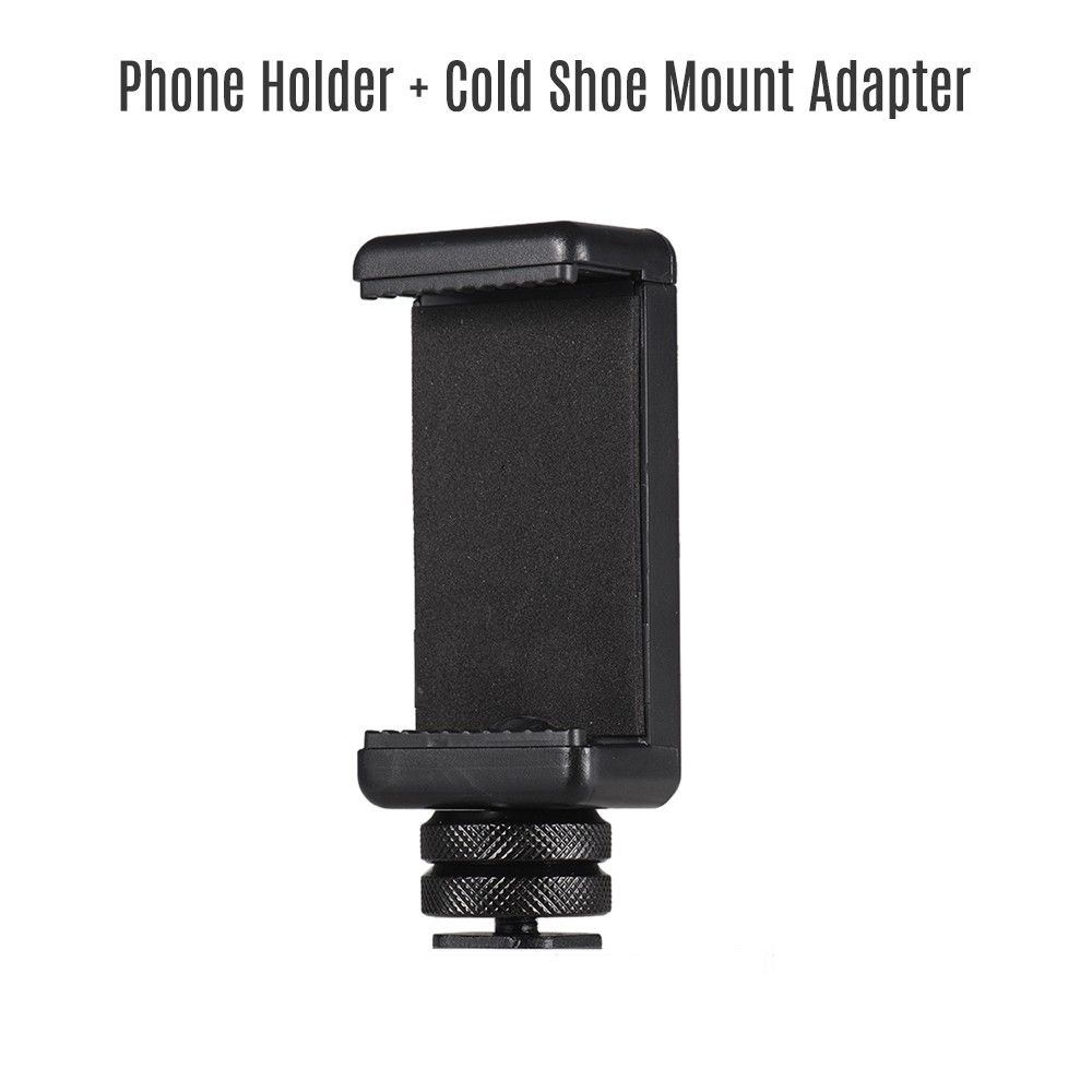 Adjustable Phone Holder Smartphone Clip + Cold Shoe Mount