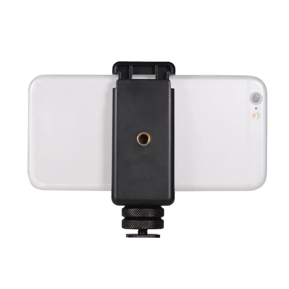 Adjustable Phone Holder Smartphone Clip + Cold Shoe Mount