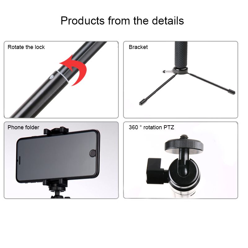 30-93cm Grip Foldable Tripod Holder Selfie Stick For GoPro