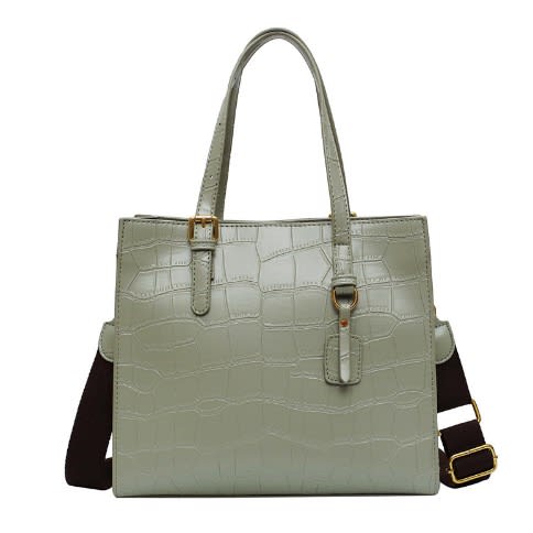 Ladies Leather Large Handbag- Pale Green