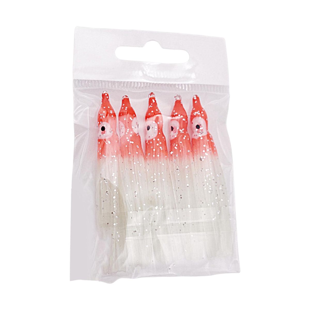 5Pcs Artificial Seawater Boat Fishing Soft Squid Skirt Baits A