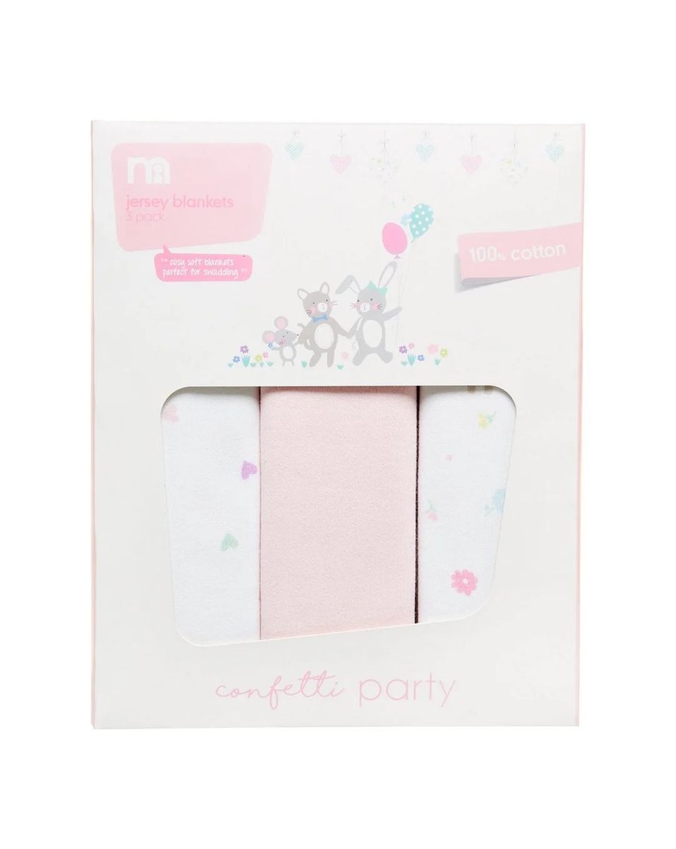 Confetti Party Jersey Blankets-3 Pack