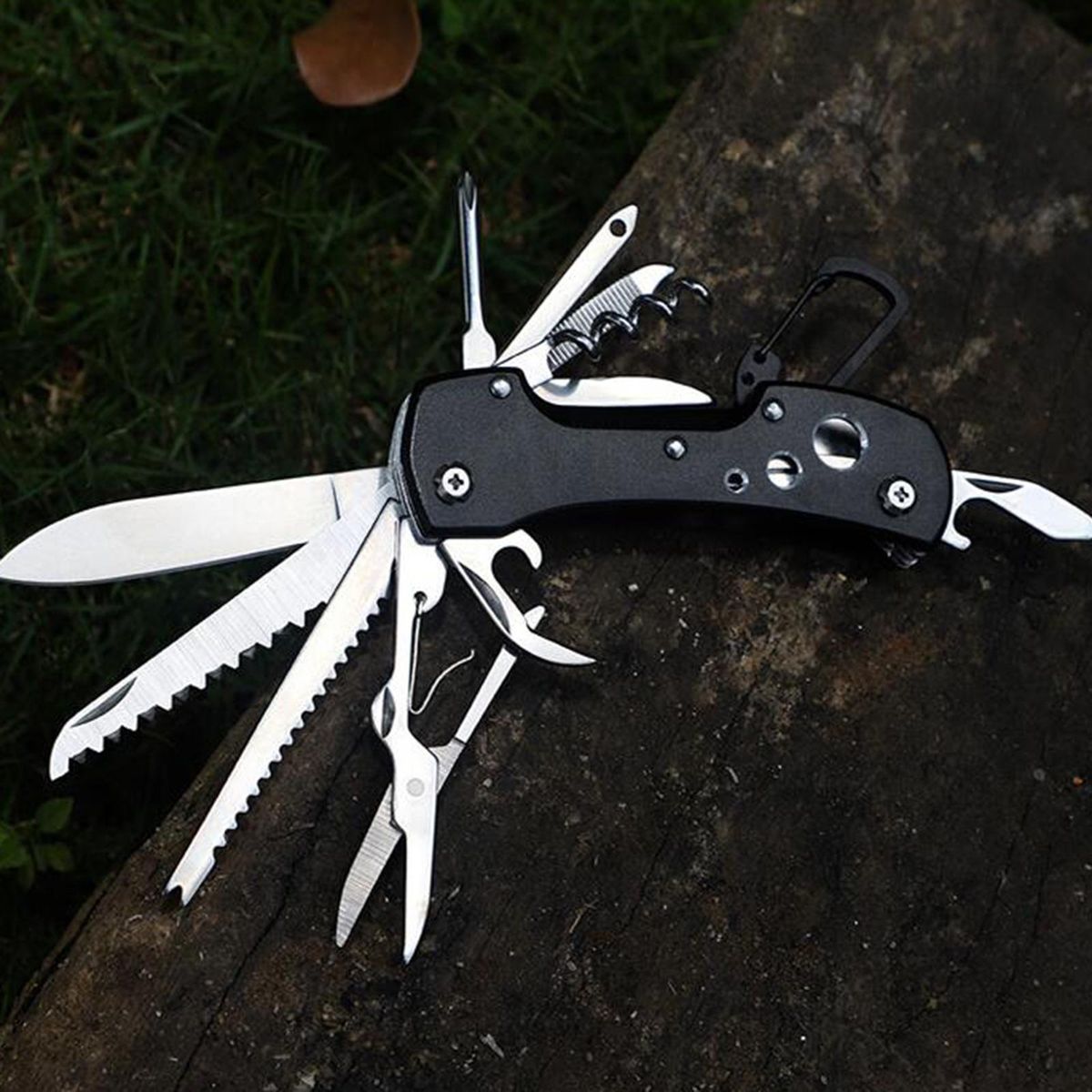 Multitool  Small For Men With Pocket Clip Black