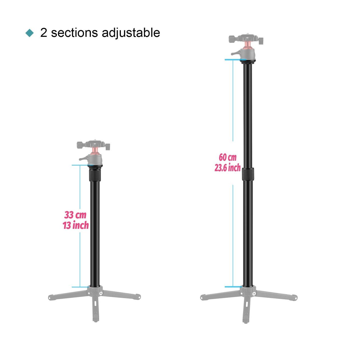 Universal Aluminum Alloy C Clamp + Adjustable Tripod