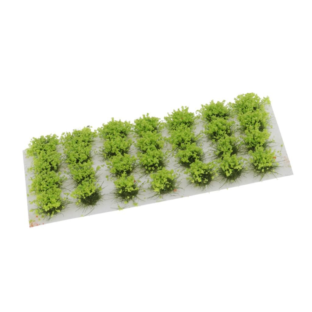 28X  8mm  Miniature Model Self Adhesive Static Tufts Grass 8mm Green