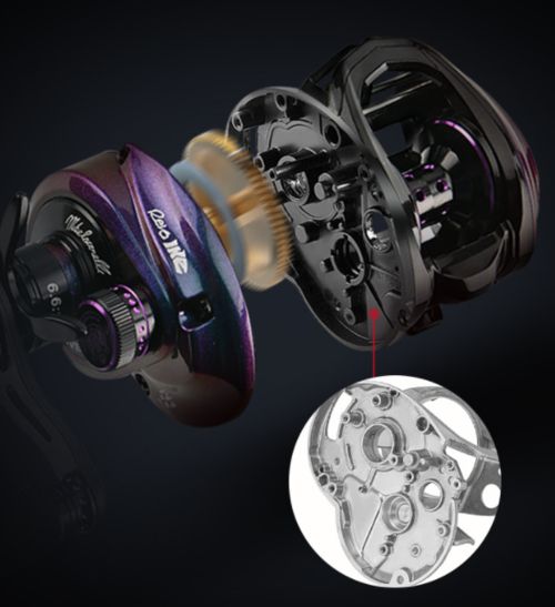 Baitcasting Reel 11+1 Shielded Ball Bearings 7.5KG Carbon Fiber Drag Low Profile Fishing Reel